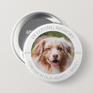 In Loving Memory Benutzerdefiniertes Haustierfoto Button