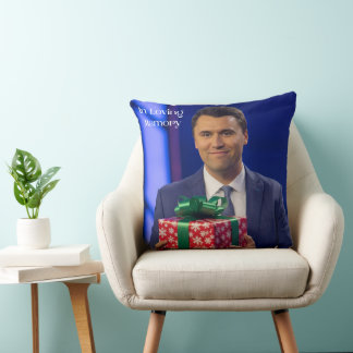 In Loving Memory: Charlie Kirk Christmas Pillow Kissen