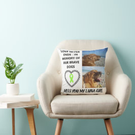 In Loving Memory - Custom Dog Tribute Kissen