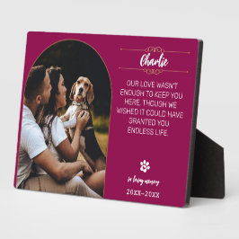 In Loving Memory Dog Photo Plaque – Personalized G Fotoplatte