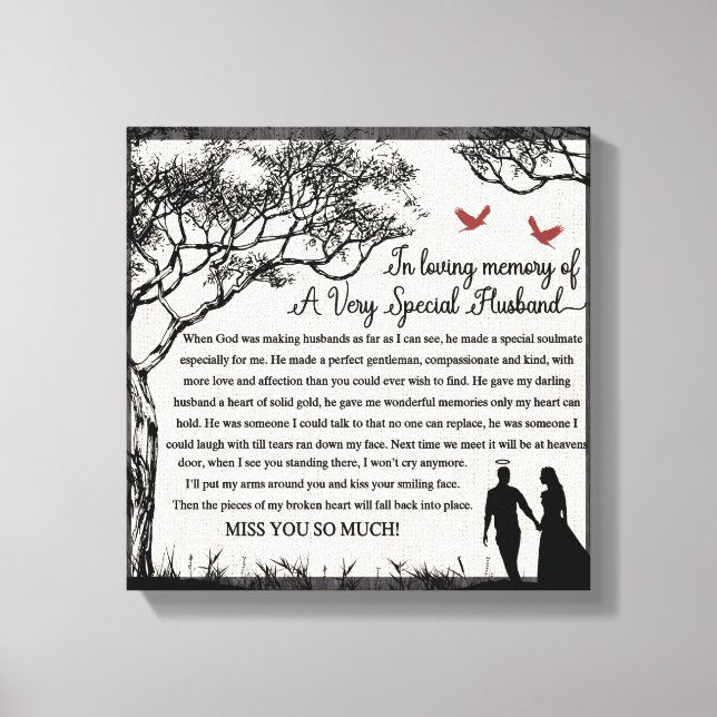 In Loving Memory/Ehemann Leinwanddruck (Vorderseite)