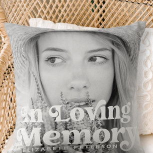 In Loving Memory Einfache benutzerdefinierte Foto- Kissen