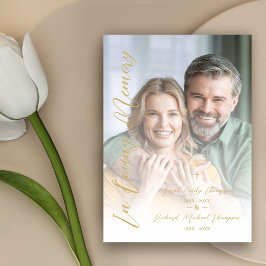 In Loving Memory Elegant Custom Couple's Funeral Einladung
