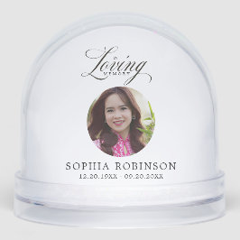 In Loving Memory Elegant Script Memorial Schneekugeln