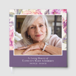 In Loving Memory Floral Beerdigung 12x12 Gästebuch