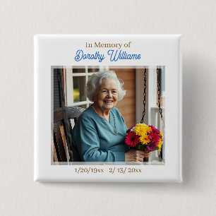 In Loving Memory Foto-Andenken Button