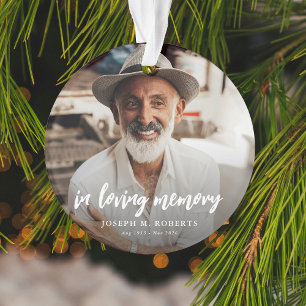 In Loving Memory Foto-Andenken Weihnachten Ornament
