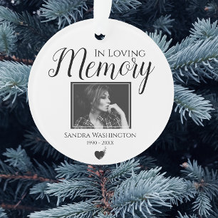 In Loving Memory   Foto-Gedenkstätte Ornament