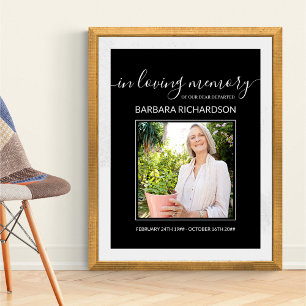 In Loving Memory Foto Trauerfeier Willkommen Poster