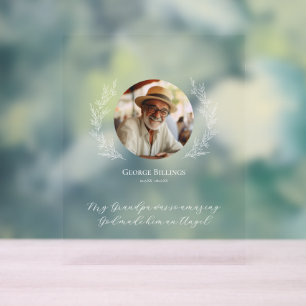 In Loving Memory Foto-Zitat-Andenken Acrylschild