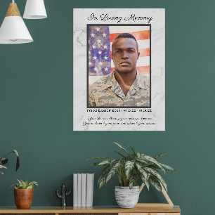 In Loving Memory Foto Zitat Beerdigung Gedenkfeier Poster