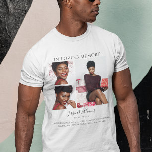 In Loving Memory Fotocollage Gedenkfeier T-Shirt