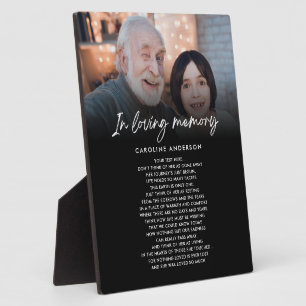 In Loving Memory Gedenkfoto Benutzerdefinierter Te Fotoplatte