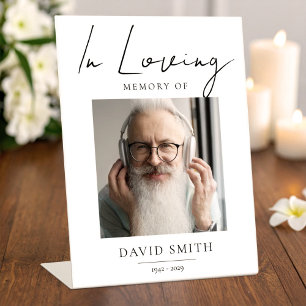 In Loving Memory - Gedenkfoto für Opa Sockelschild