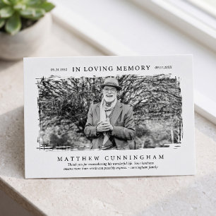 In Loving Memory Gedenkstätte Modern Einfache Foto Postkarte