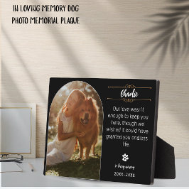 In Loving Memory Hunde-Foto-Gedenkstätte Fotoplatte