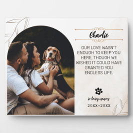 In Loving Memory Hunde-Fotoplakette – 8x10 ganz ei Fotoplatte