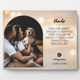 In Loving Memory Hunde-Fotoplakette – Größe 20 x 2 Fotoplatte