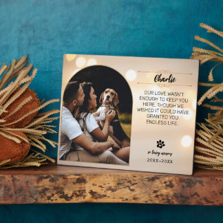 In Loving Memory Hunde-Fotoplakette – Größe 20 x 2 Fotoplatte