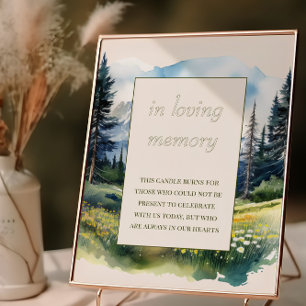In Loving Memory Land Wasserfarben-Hochzeit Poster