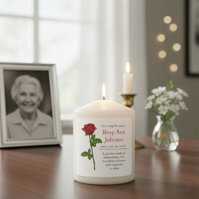 In Loving Memory “Light This Candle" Quadratischer Aufkleber (Von Creator hochgeladen)