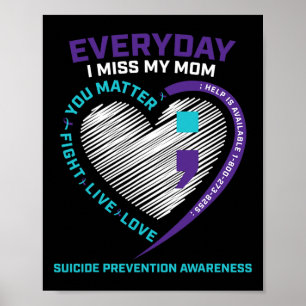 In Loving Memory Mama Suizidbewusstseinsprävention Poster