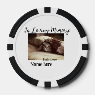 In loving memory memorial keepsake add pet name pokerchips