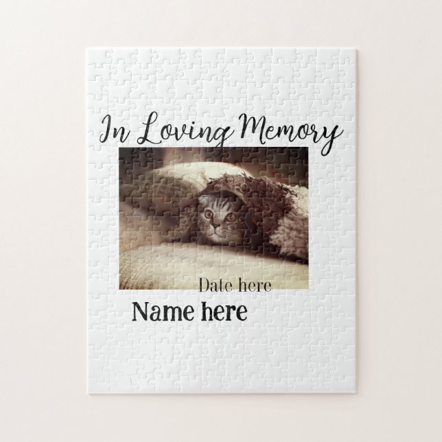 In loving memory memorial keepsake add pet name puzzle (Vertikal)