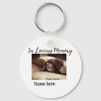 In loving memory memorial keepsake add pet name schlüsselanhänger