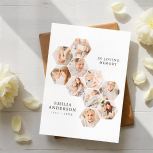 In Loving Memory Memorial Modern 10 Fotos Card