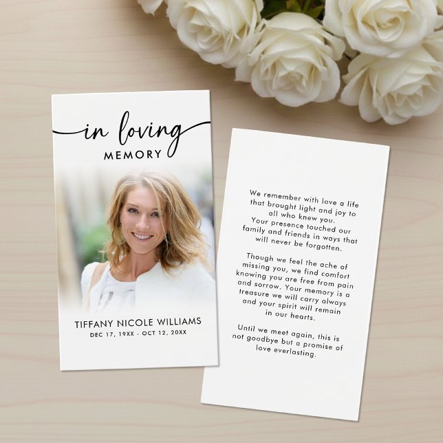 In Loving Memory Memorial Photo Cards (Von Creator hochgeladen)