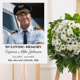 In Loving Memory Memorial Photo Funeral Aviation Poster