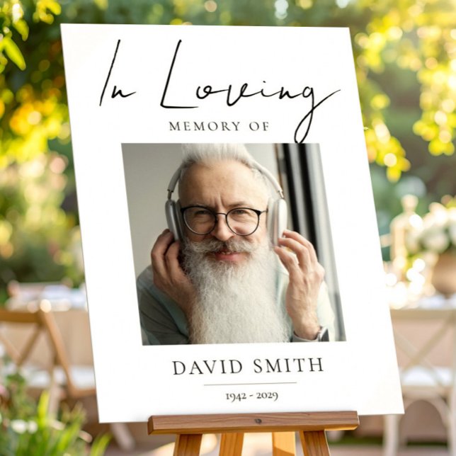 In Loving Memory, Minimalist Photo für Großvater Poster (Von Creator hochgeladen)
