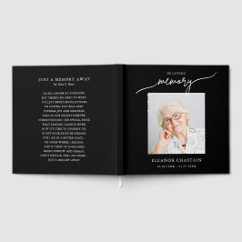 In Loving Memory Minimalist Photo Sympathy Gästebuch