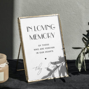 In Loving Memory. Minimalistisches Hochzeitsgedenk Poster