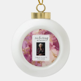 In Loving Memory mit Foto | Personalisiert Keramik Kugel-Ornament