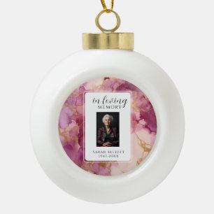 In Loving Memory mit Foto Personalisiert Keramik Kugel-Ornament