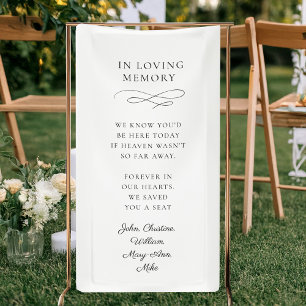 "In Loving Memory" Modern, Calligraphy, Wedding Banner