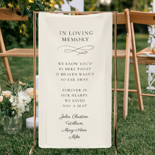 "In Loving Memory" Modern, Calligraphy, Wedding Banner