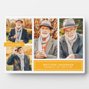 In Loving Memory Moderne Farbige Mehrfach-Foto Fotoplatte
