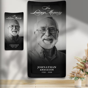In Loving Memory Modernes Erinnerungs-/Trauerfoto Banner