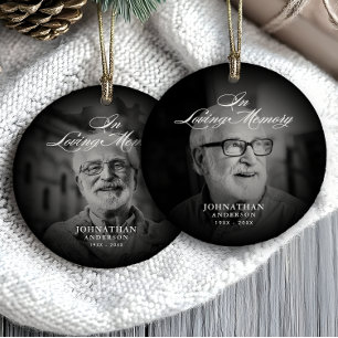 In Loving Memory Modernes Erinnerungsstück Foto Keramik Ornament