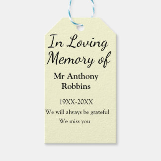 In Loving memory of name funeral memory keepsake Geschenkanhänger