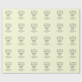 In Loving memory of name funeral memory keepsake Geschenkpapier