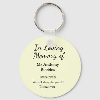 In Loving memory of name funeral memory keepsake Schlüsselanhänger