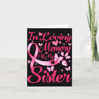 In Loving Memory Of Sister Brustkrebsbewusstsein Karte