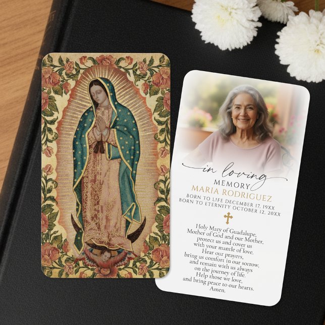 In Loving Memory Our Lady of Guadalupe Prayer Card (Von Creator hochgeladen)
