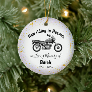 In Loving Memory   Personalisiertes Motorrad-Ornam Keramik Ornament
