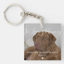 In Loving Memory Personalized Pet Loss Gift Photo Schlüsselanhänger