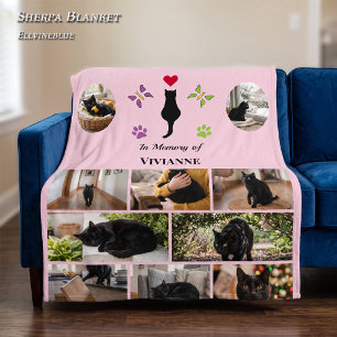In Loving Memory Pet-Fotocollage Schwarze Katze Ro Sherpadecke